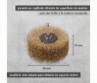 1 cepillo para estructurar madera, vást. 8 mm ø80x35mm