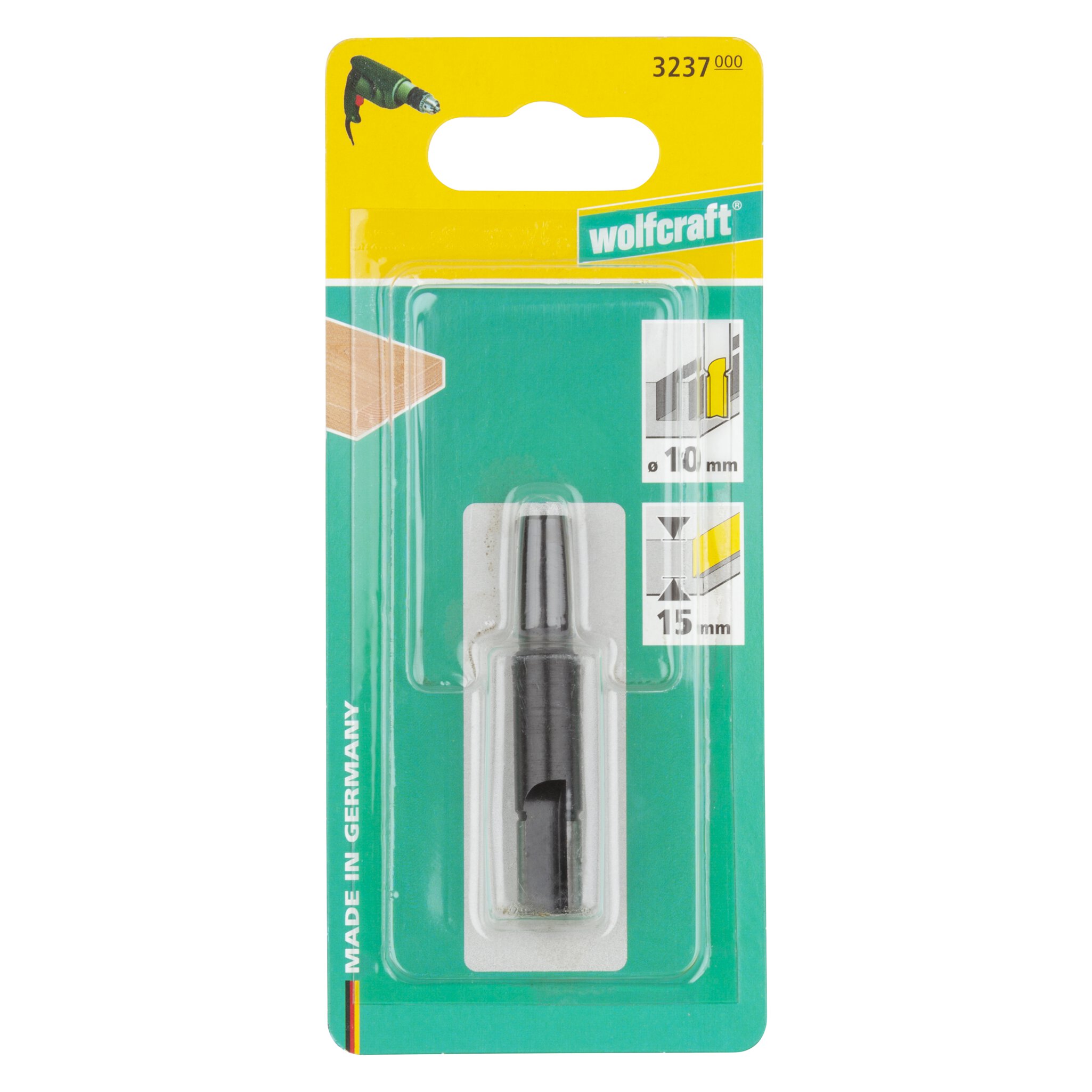 1 fresa de ranuras WS de 10 mm de diámetro
