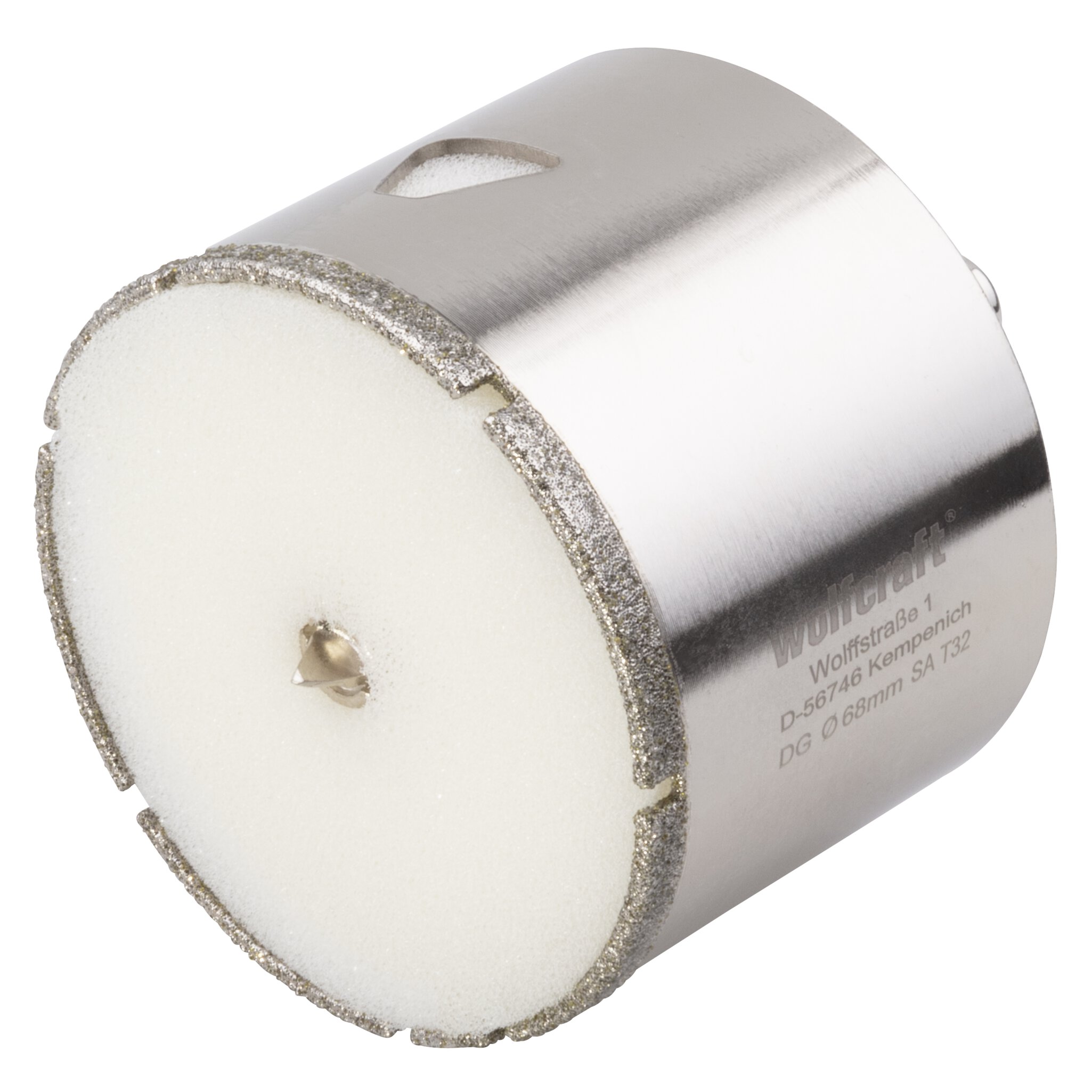 1 corona de perforación de diamante con vástago ø 68 mm