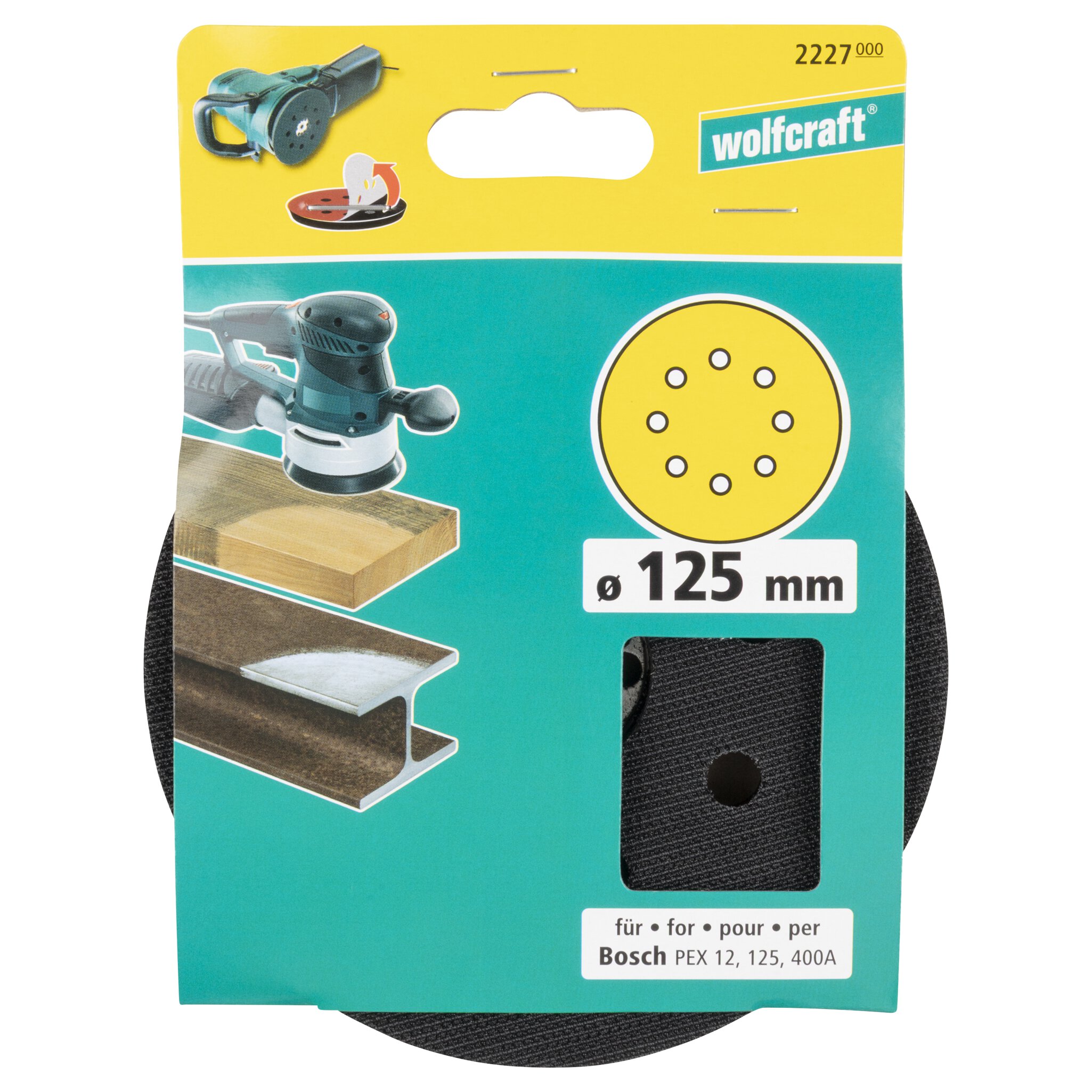 1 plato abrasivo adhesivo, para exc. Ø 125 mm