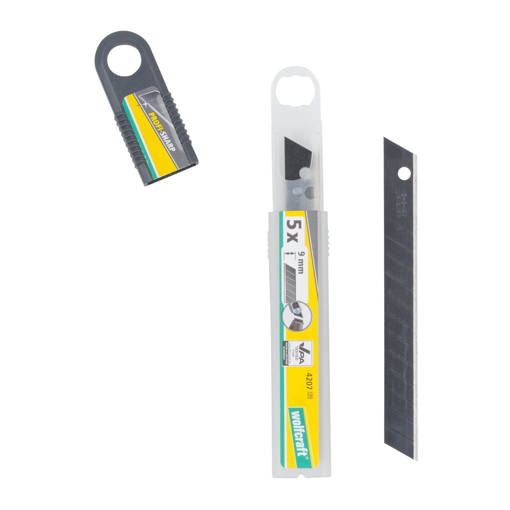 5 cuchillas separables de 9 mm pro sharp negras