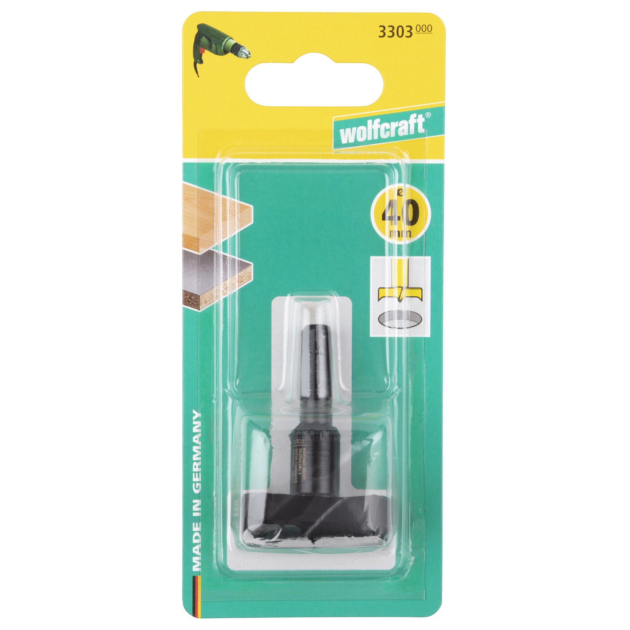 1 broca de cazoleta WS Ø 40 x 53 mm