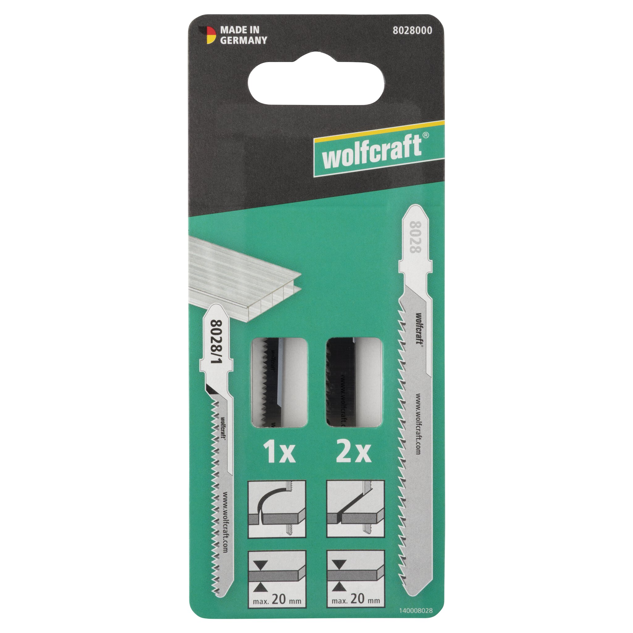 Set de hojas de sierra de calar, para policarbonato, cortes finos curvos y rectos, 3 unidades