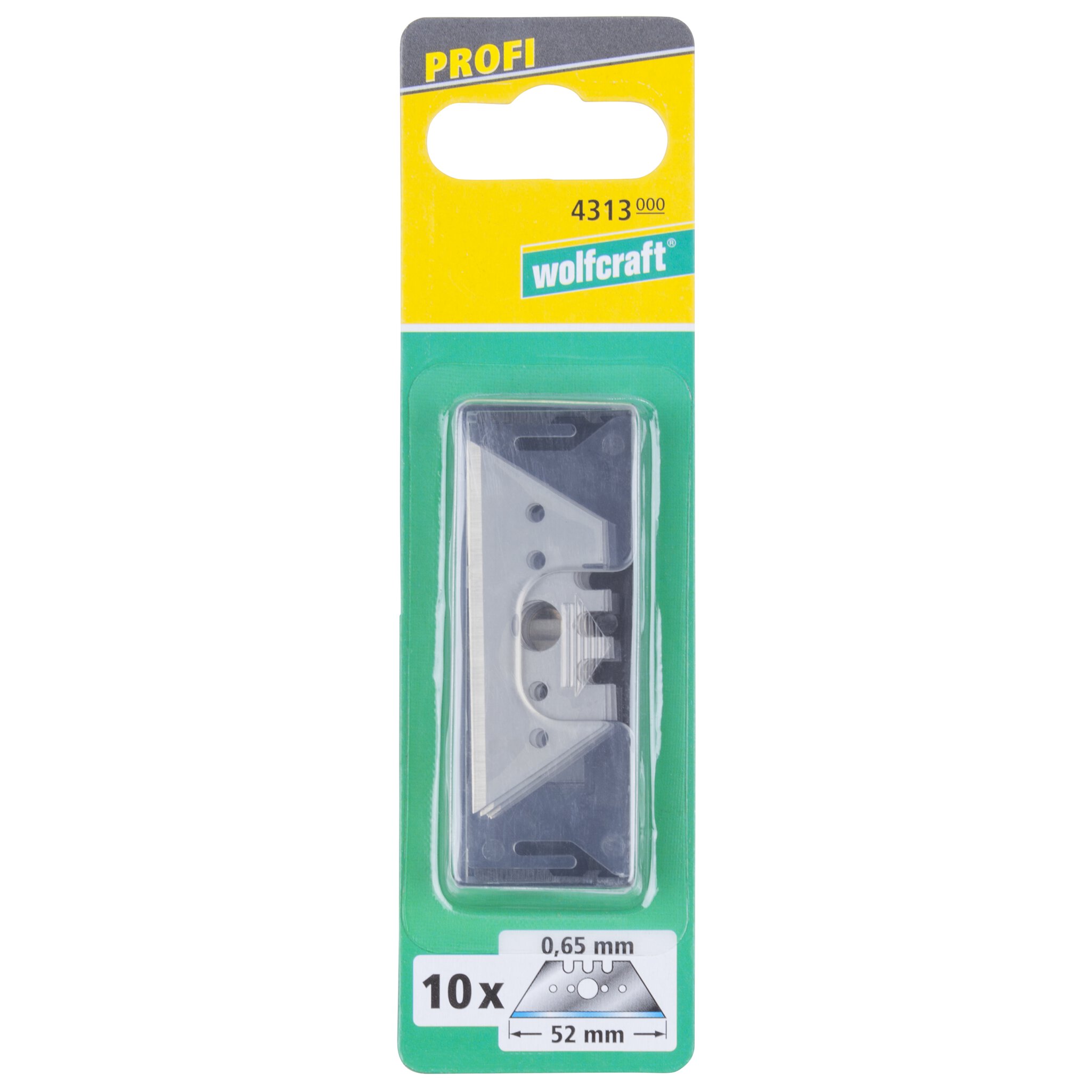 10 cuchillas trapezoidales profesionales de 0,65 x 52 mm