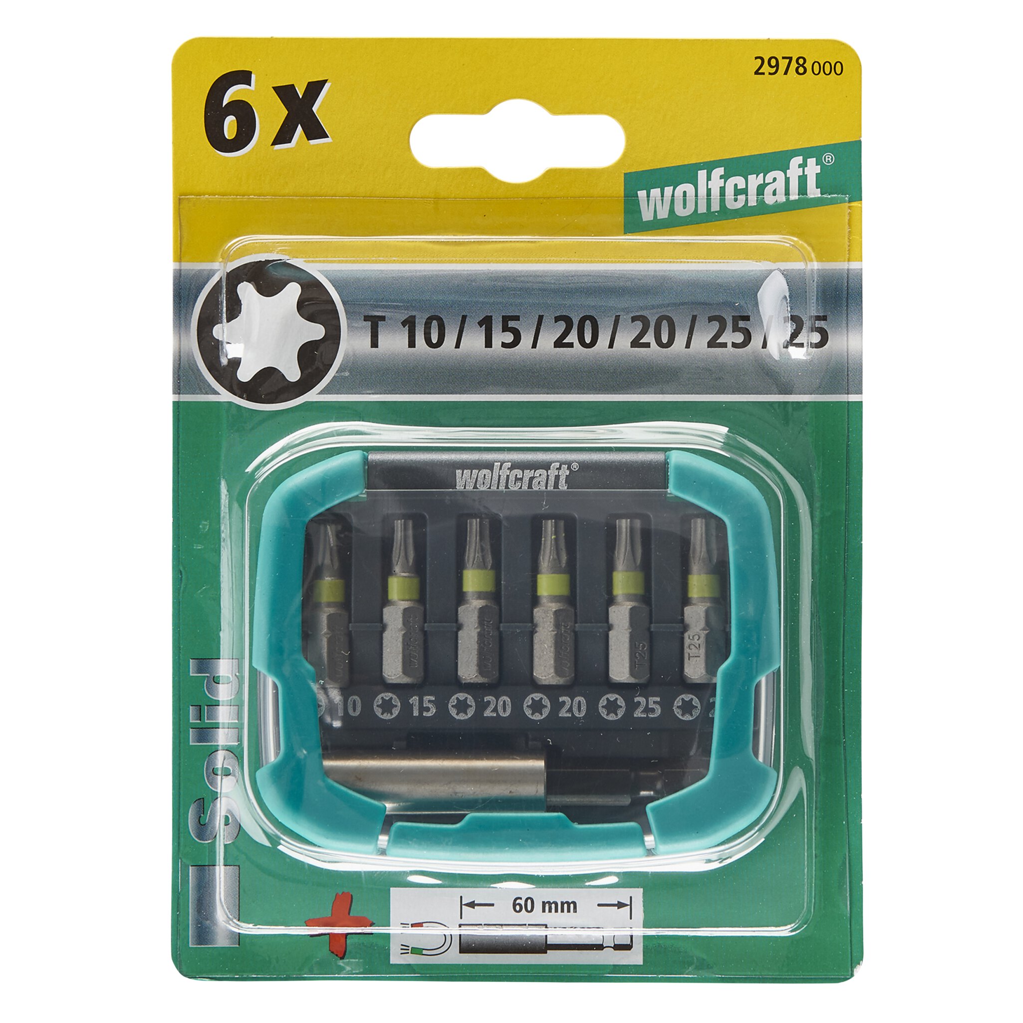 1 caja puntas 2 comp., Solid, 7 p. Torx