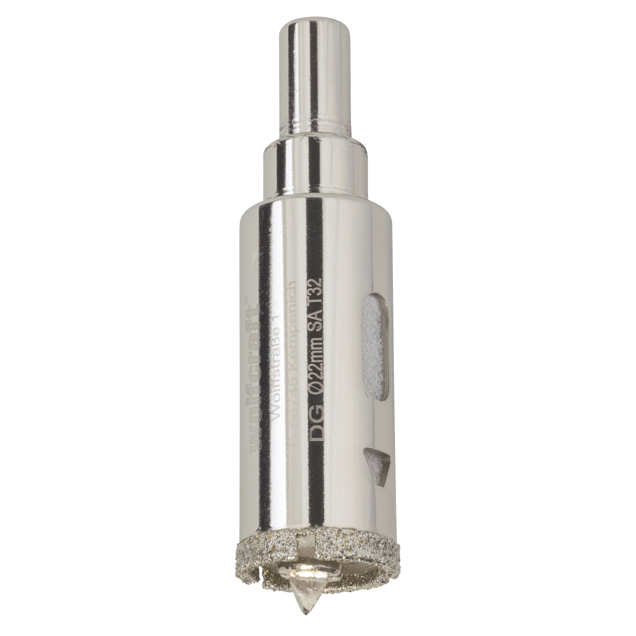 1 corona de perforación de diamante con vástago ø 22 mm