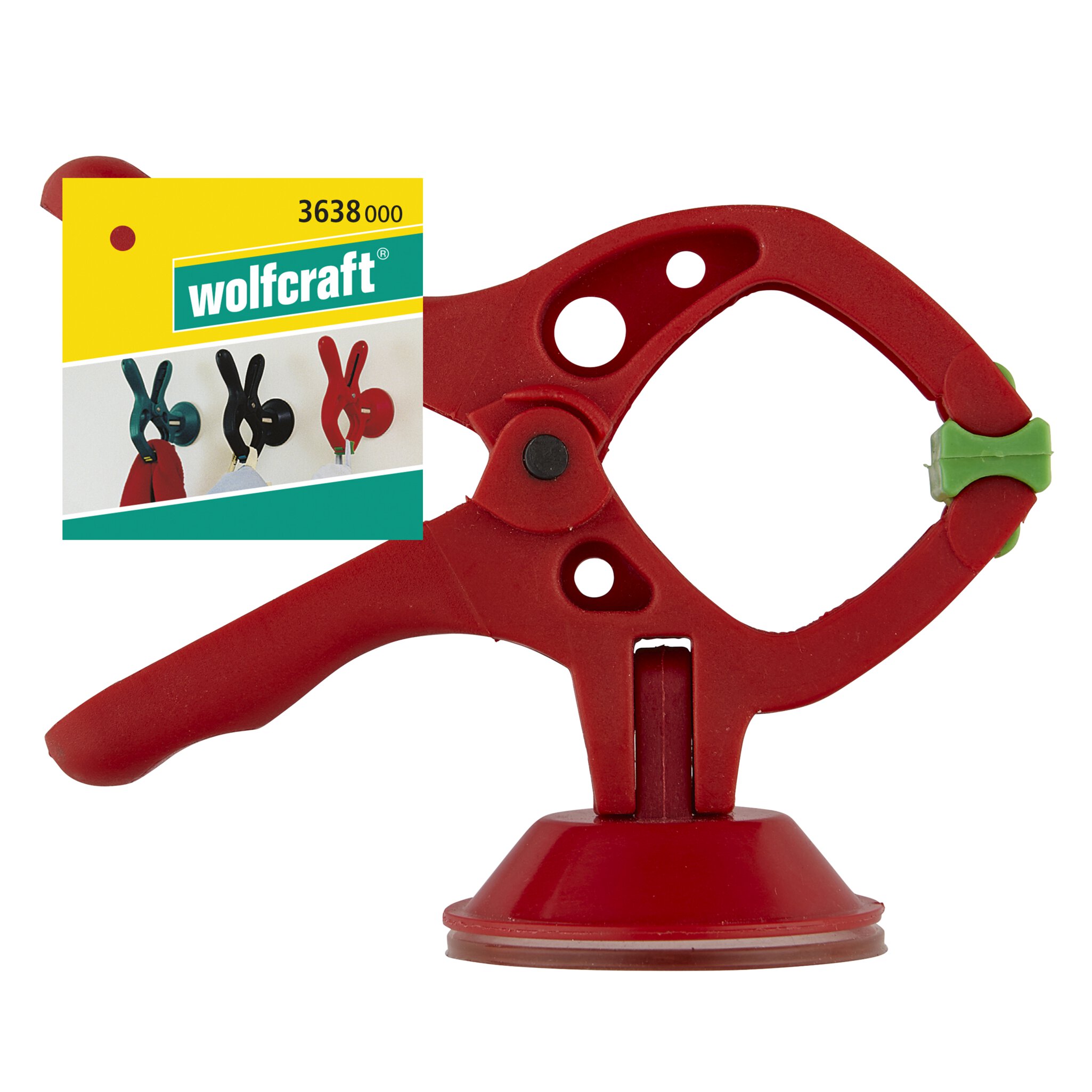 1 pinza con resorte con ventosa microfix de 30 mm