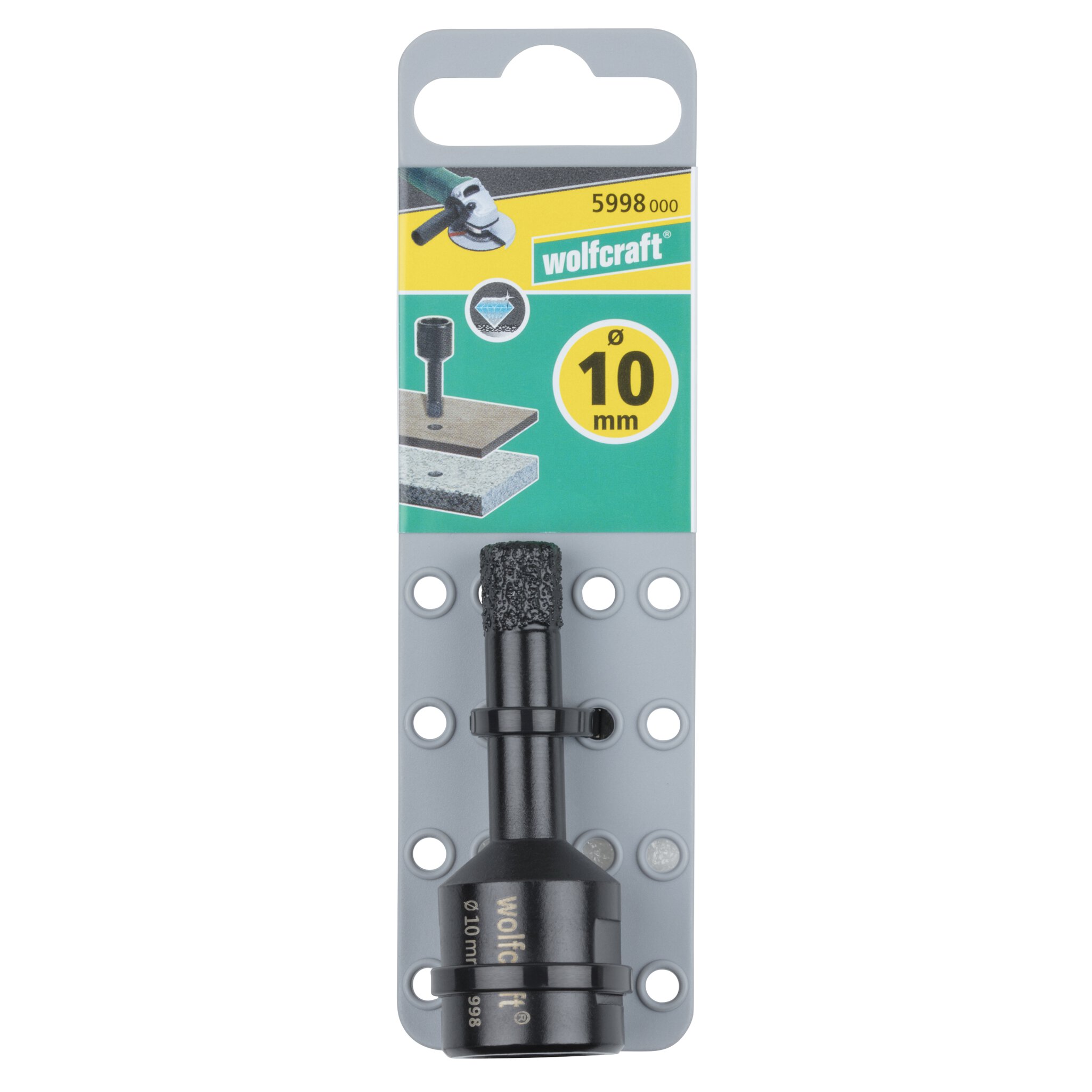 1 broca de perforación de diamante para amoladora angular ø 10 mm