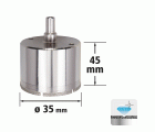 1 corona de perforación de diamante con vástago ø 35 mm