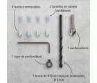 Juego de reparación para bisagras de cazoleta – Lado del cuerpo del mueble, 11 piezas