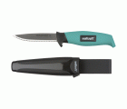 Cuchillo de exterior con cuchilla dentada y estuche