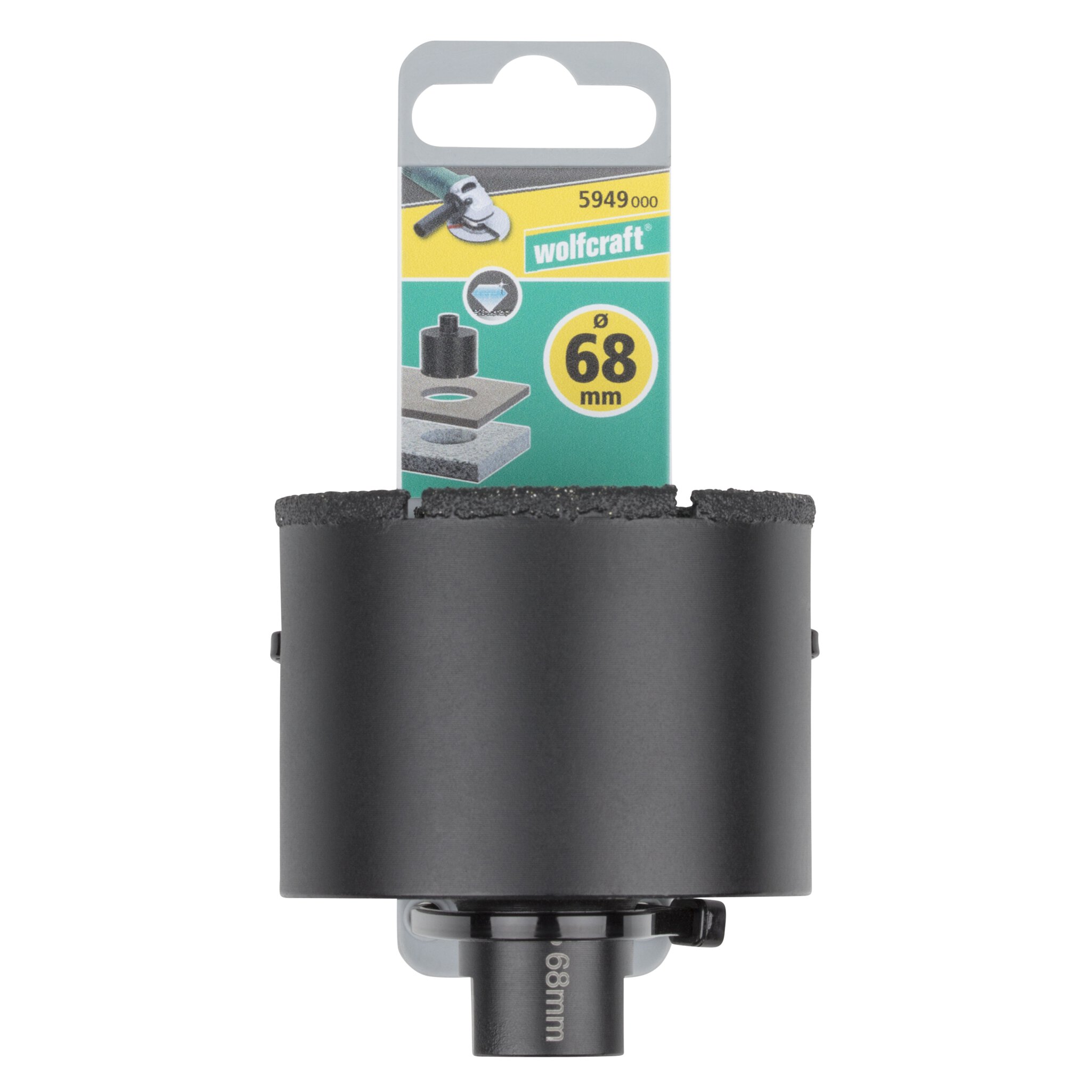 1 broca de perforación de diamante para amoladora angular ø 68 mm