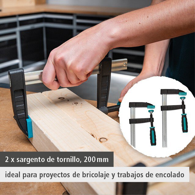 2 sargentos de tornillo, 200 mm