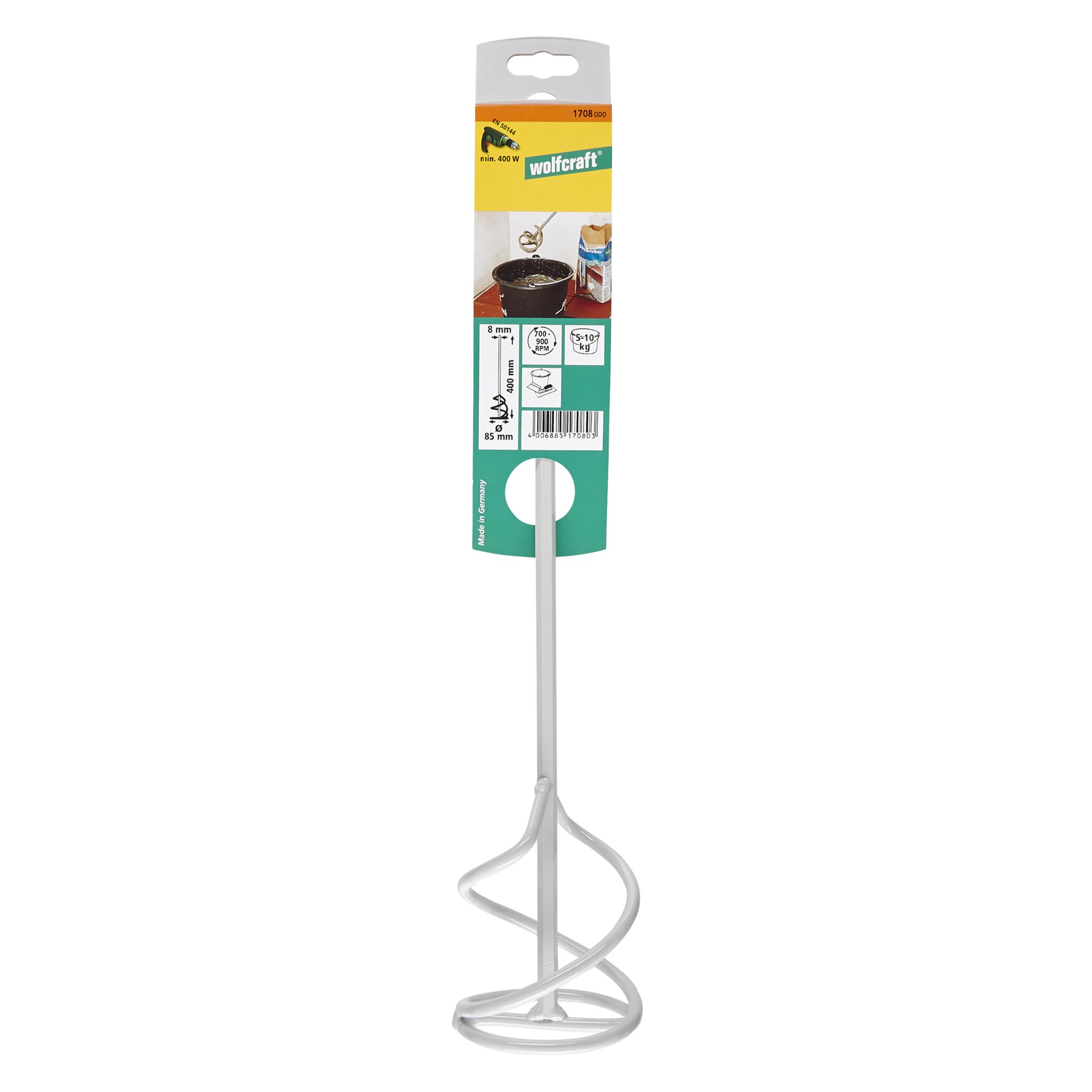 1 mezclador para mortero y cola Ø 85 x 400 mm