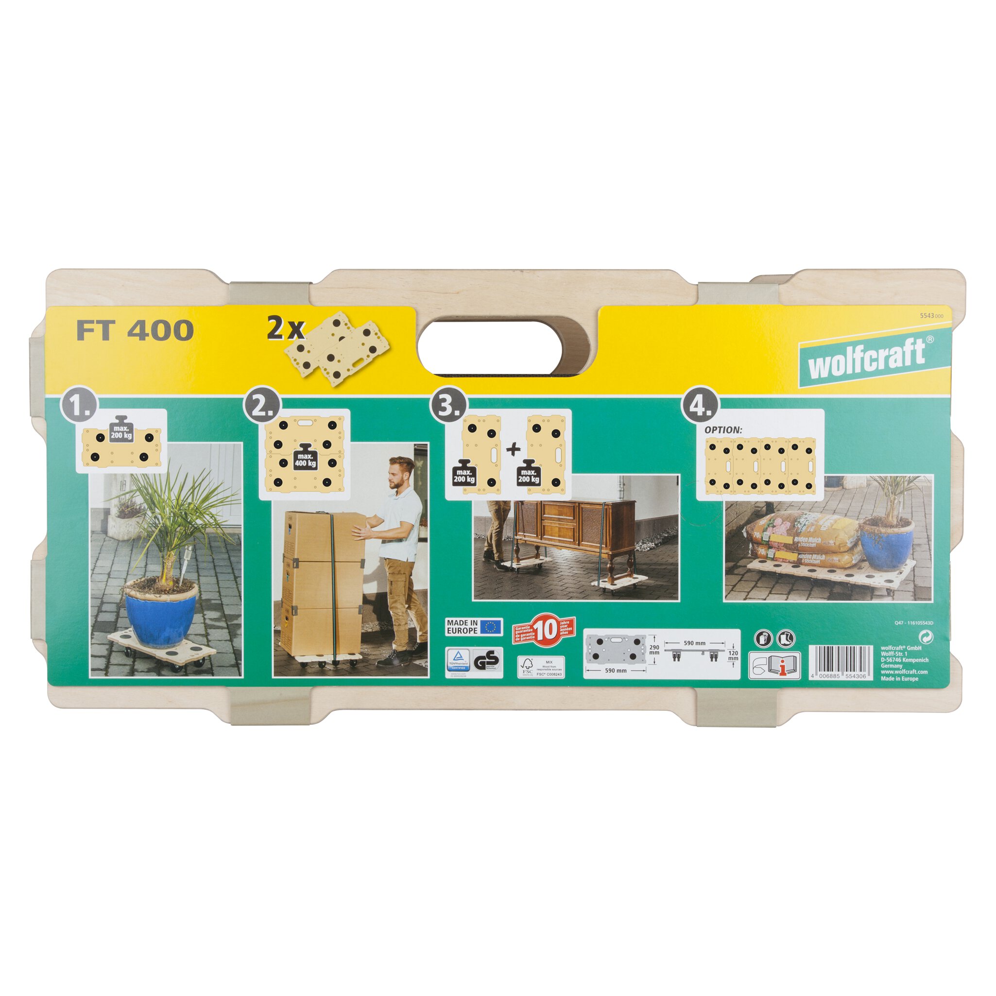 2 plataformas para muebles, forma de puzle para ampliaciones, FT400