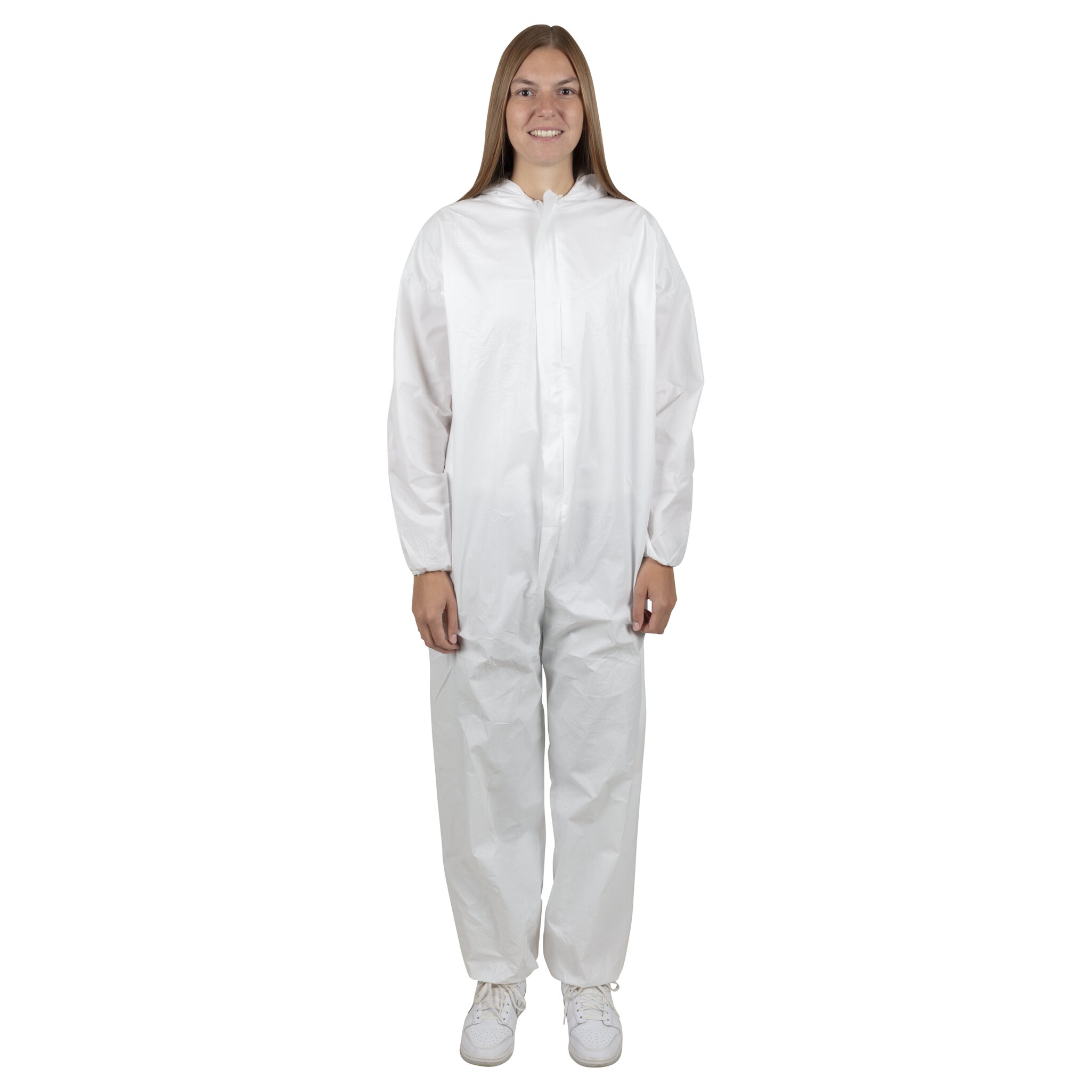 Mono desechable con capucha, L