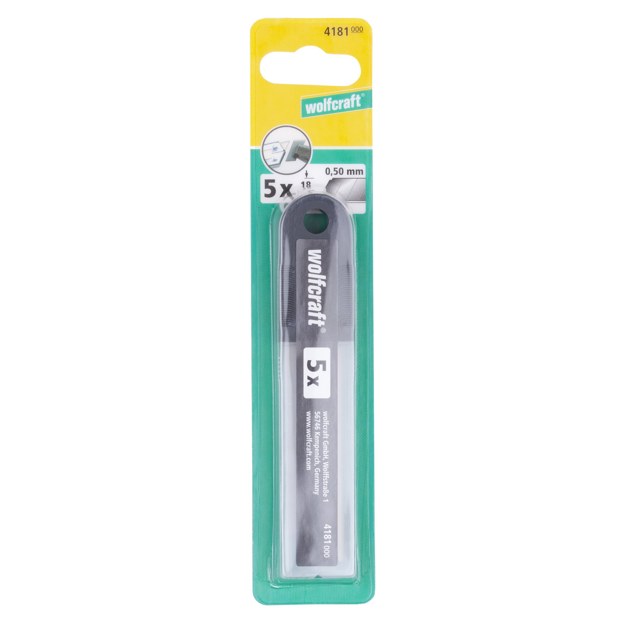 5 cuchillas separables de 18 mm, 7 segmentos