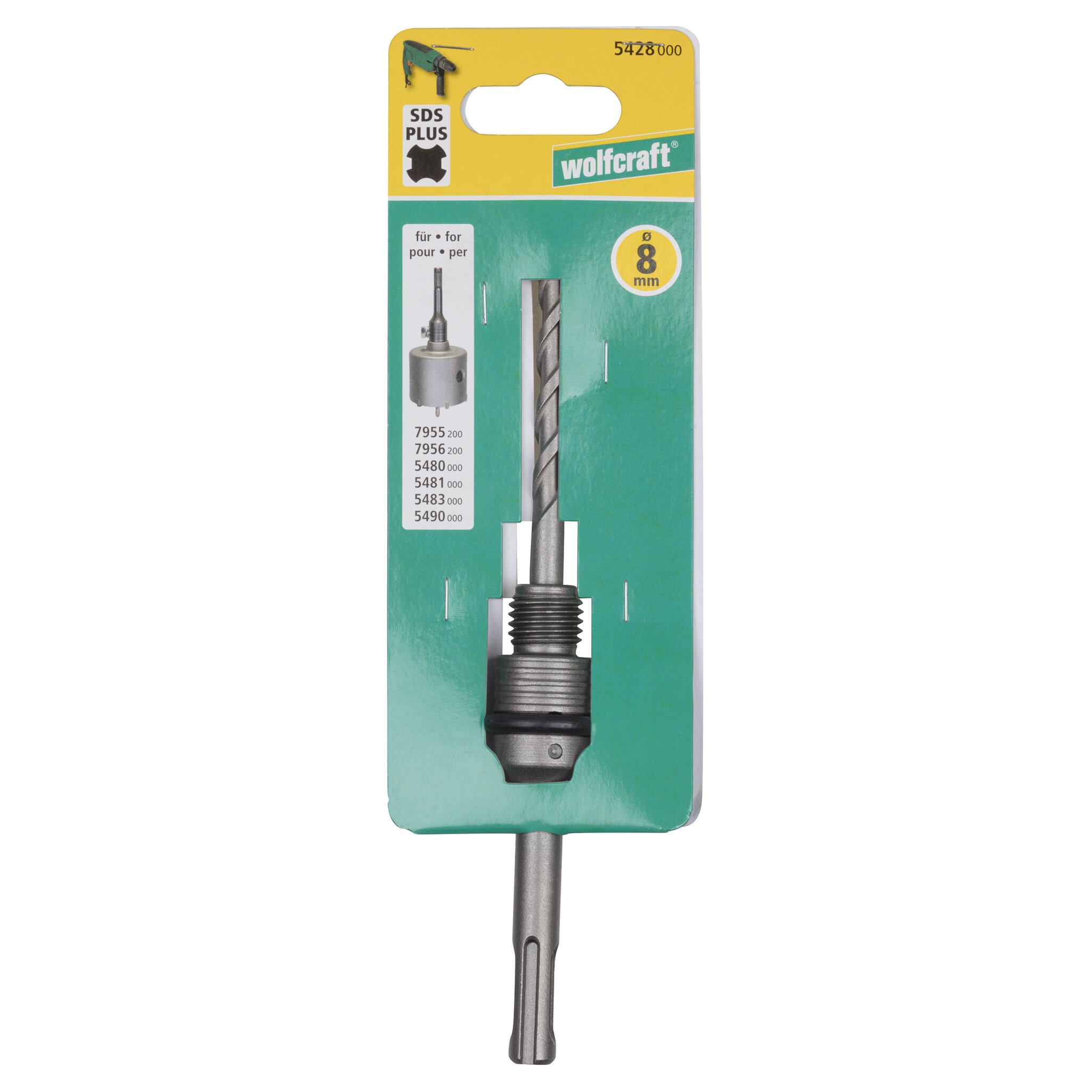 1 adaptador CT para corona de perforación SDS-Plus 110 mm