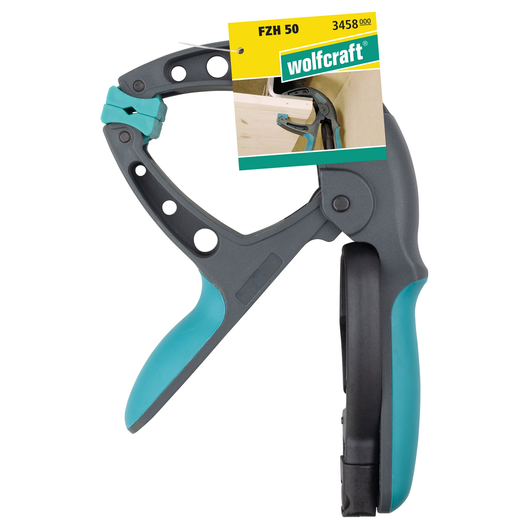 1 pinza de resorte con gancho FZH 50 mm