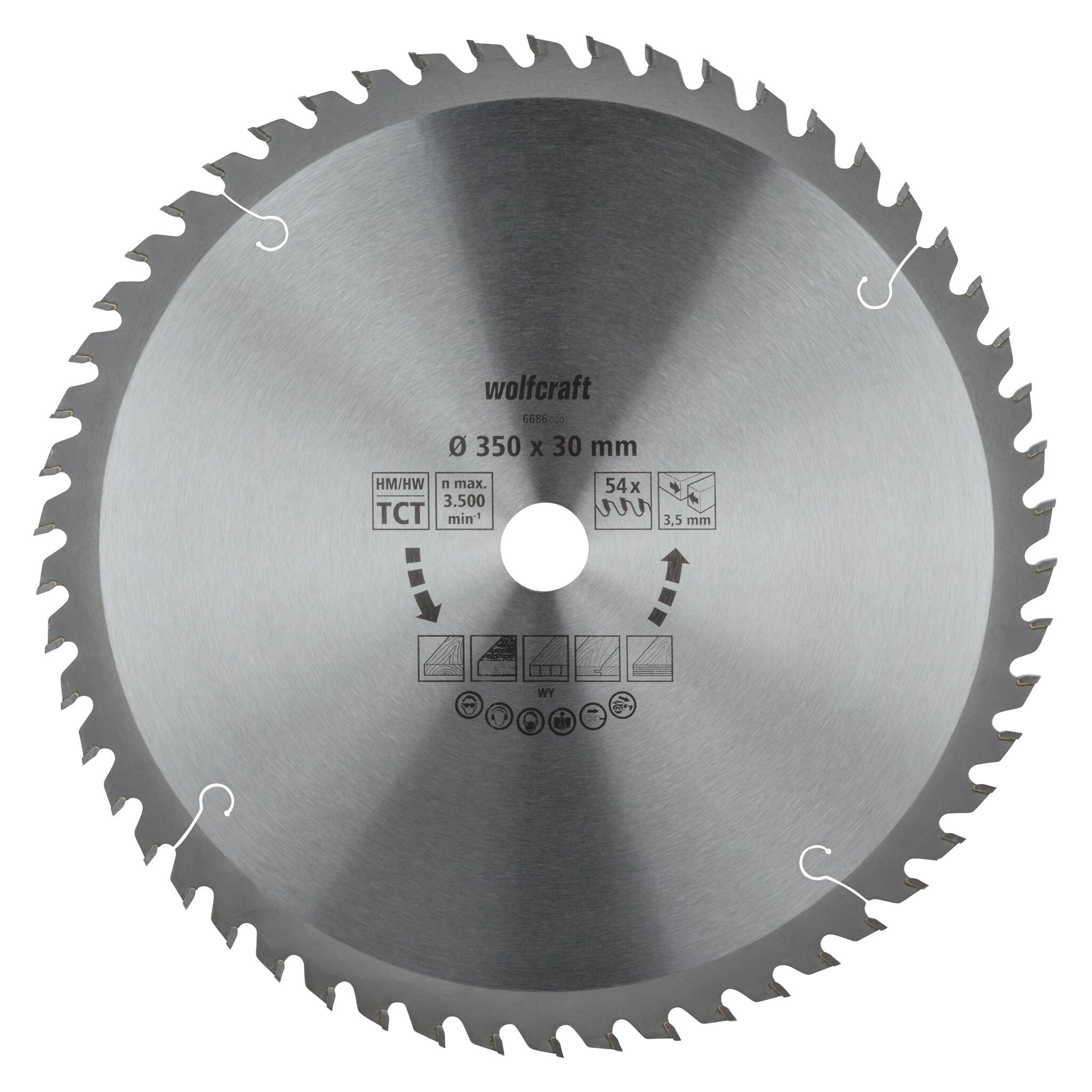 1 disco para sierras circulares de mesa CT, 54 dientes ø350 mm
