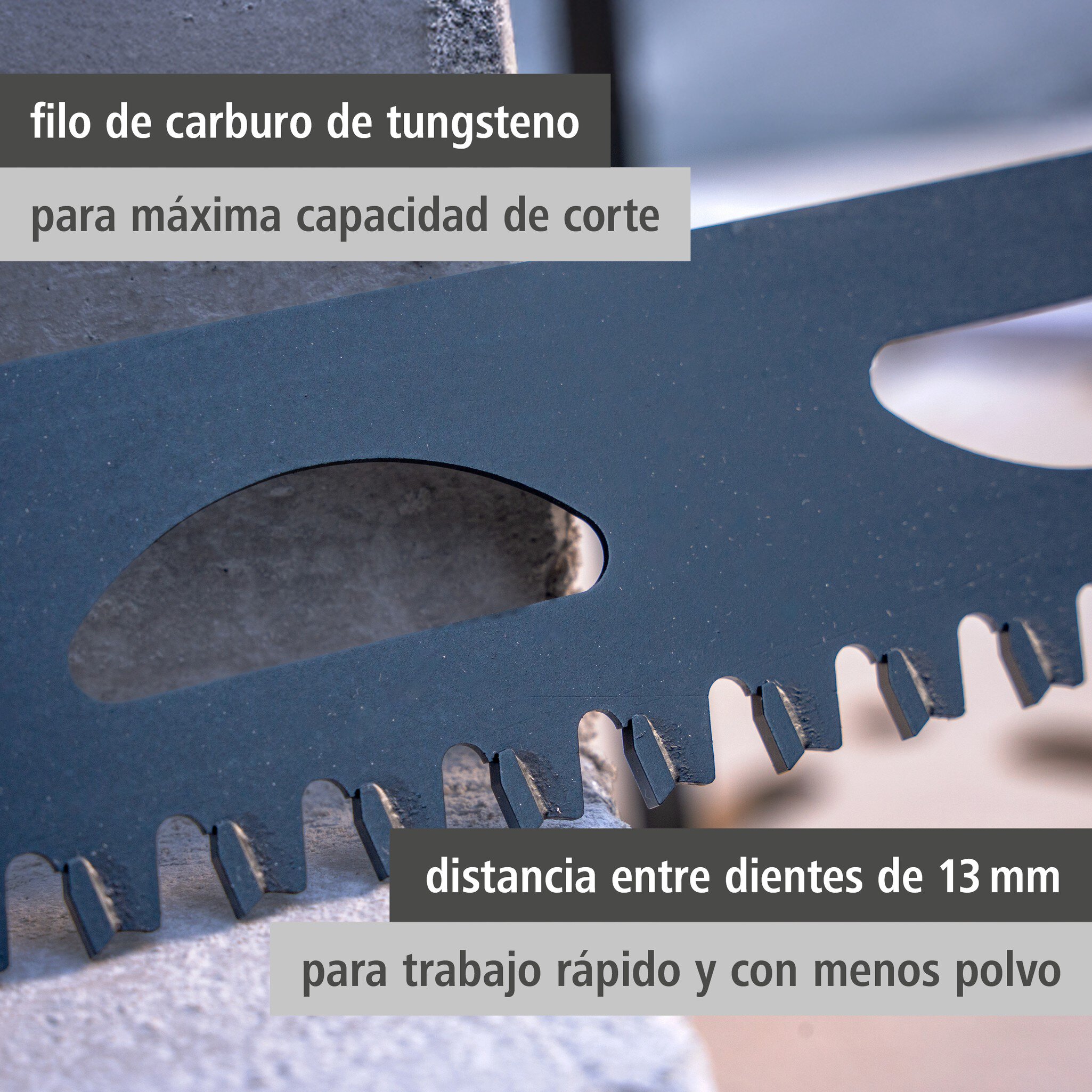 Hoja de sierra de sable, con filo de carburo de tungsteno, para hormigón celular y ladrillos huecos, corte recto