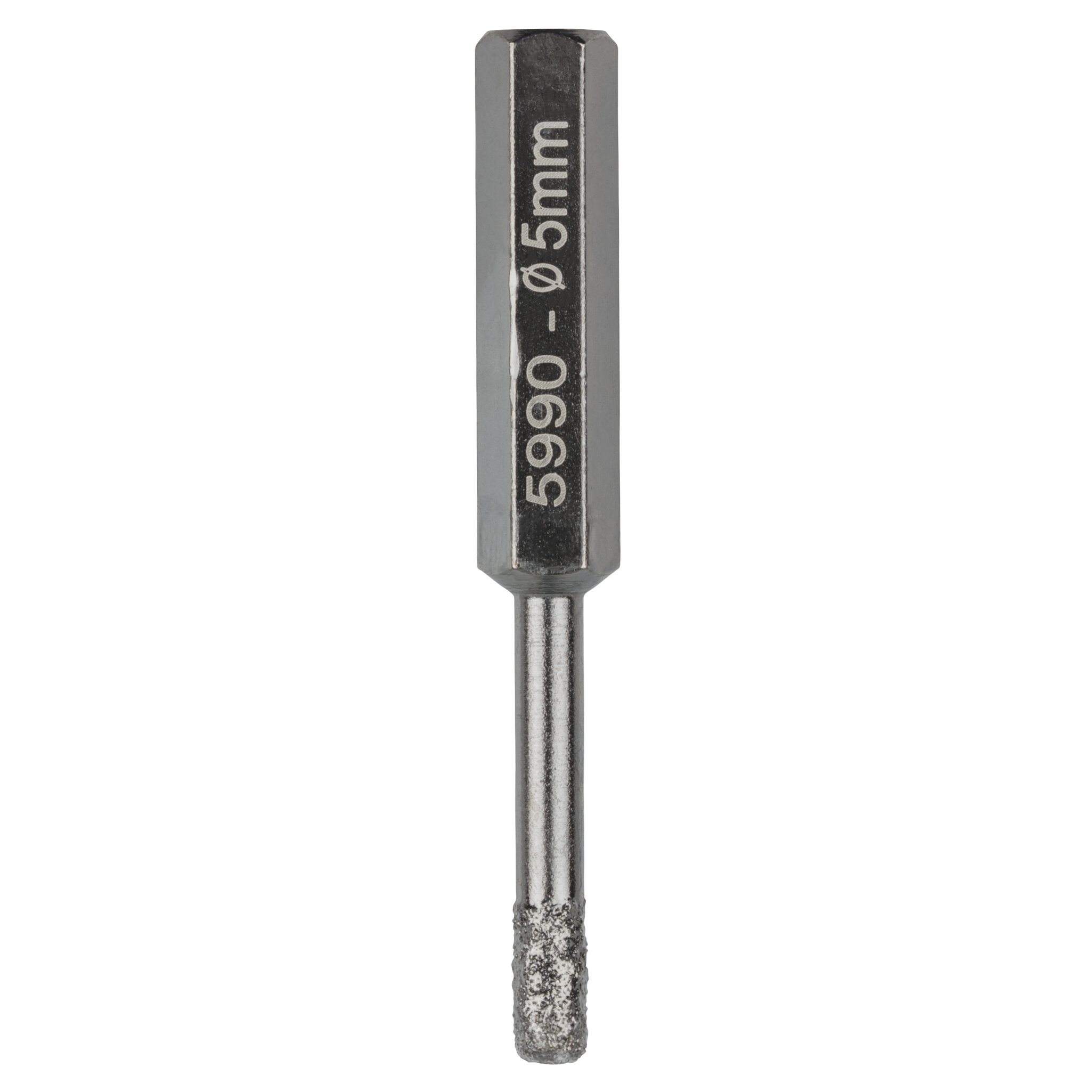 1 broca de diamante vást. hexagonal, Ø 5 mm