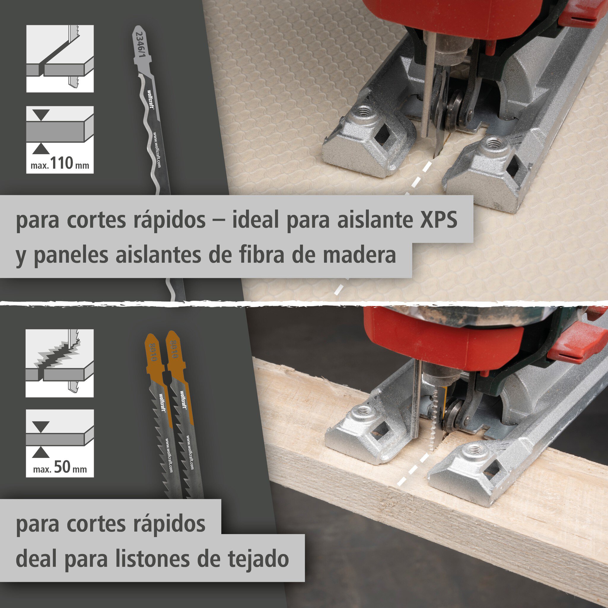 Juego de proyecto de hojas de sierra de calar "Aislamiento térmico", 3 piezas