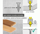 1 broca con avellanador y tope de profundidad Ø 3,2 x 12 mm