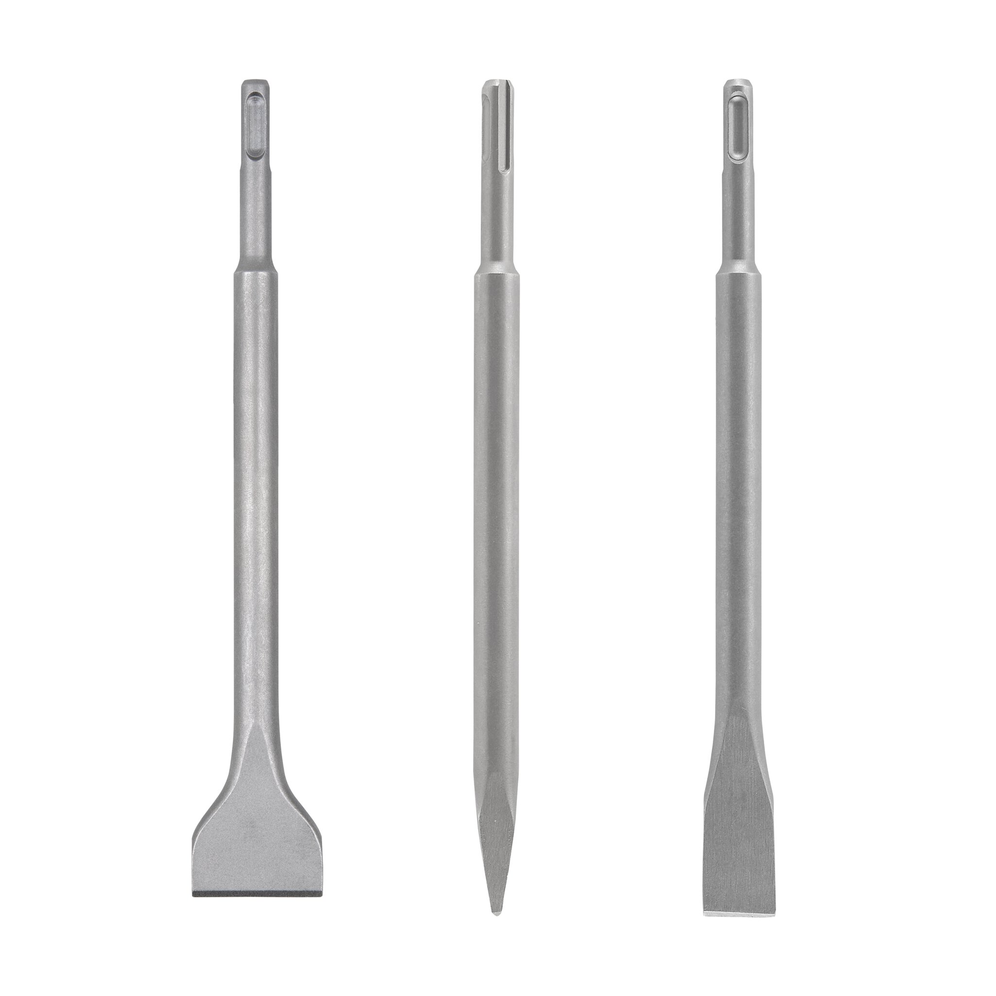 Juego de cinceles SDS-Plus, 3 piezas, en bolsa enrollable