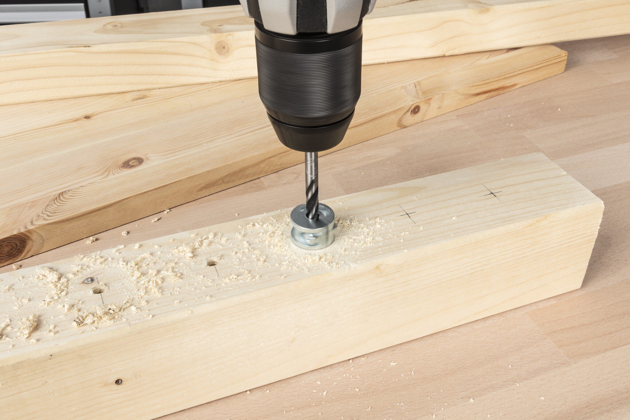 1 juego de brocas espirales para madera de 2 piezas Ø 6 mm