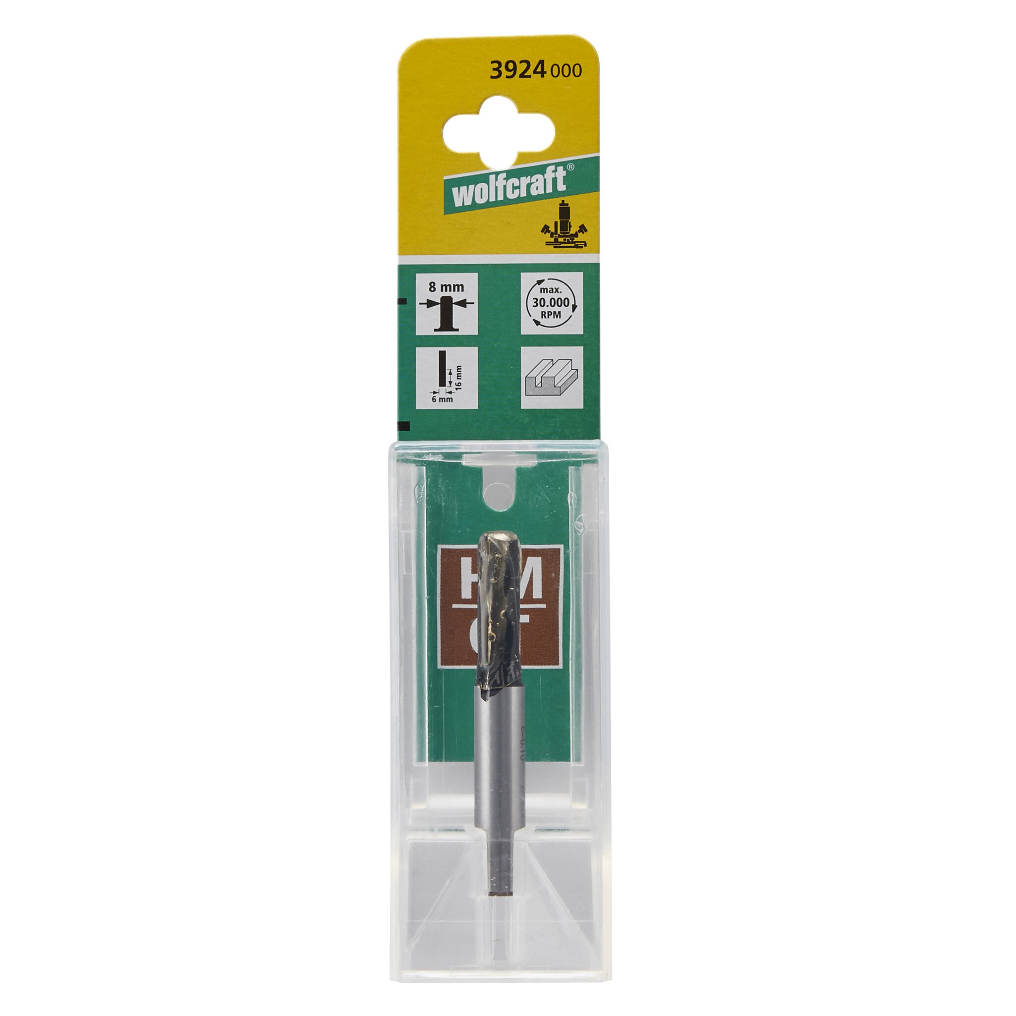 1 fresa de ranuras CT vástago=8mm ø6x20mm