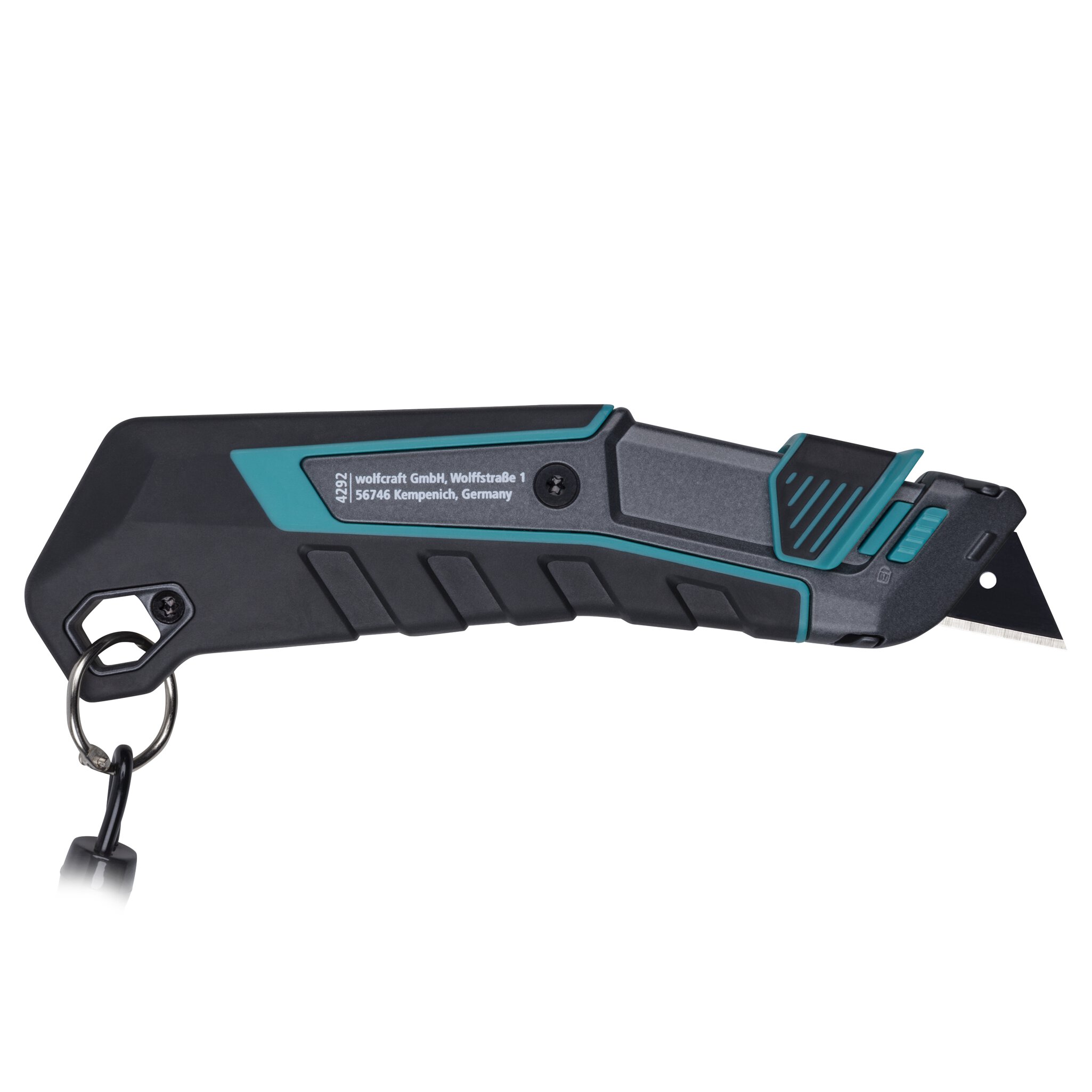 Cúter de cuchilla trapezoidal PRO SAFETY con estuche