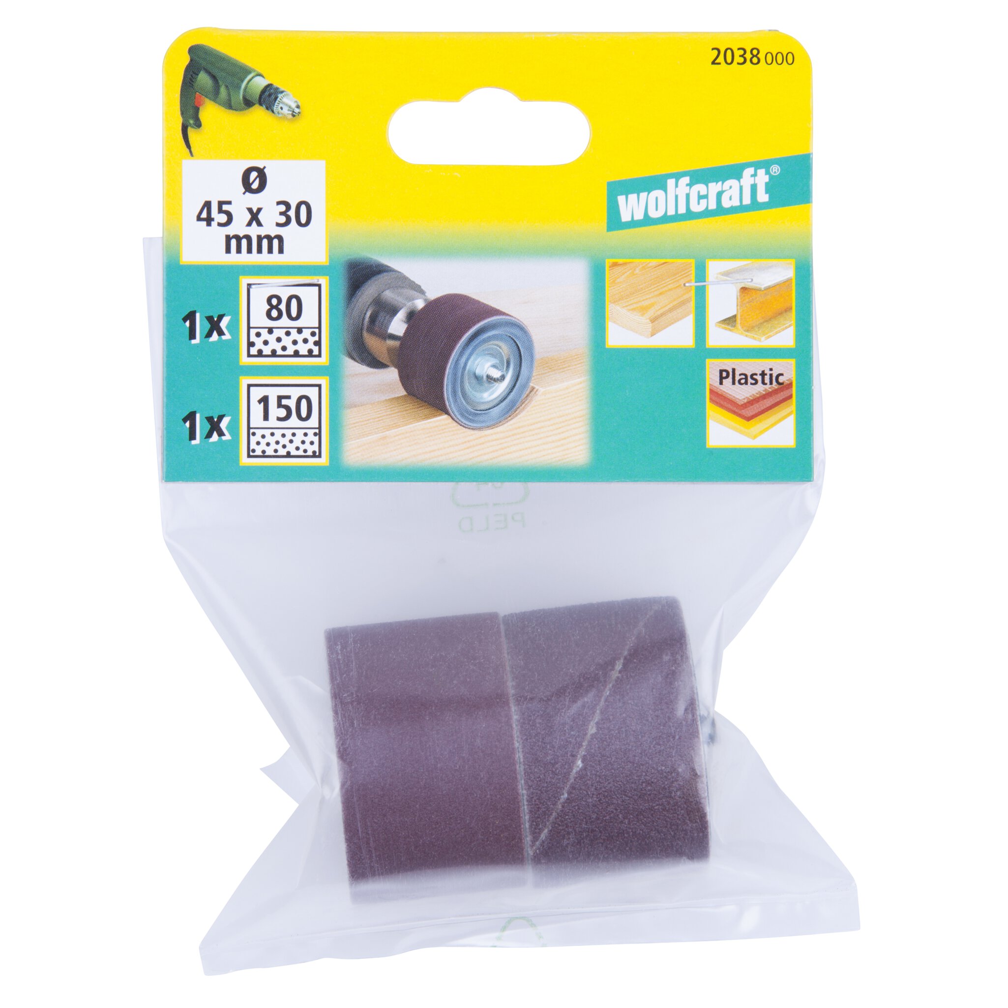 1 cilindro abrasivo Ø 45 x 30 mm