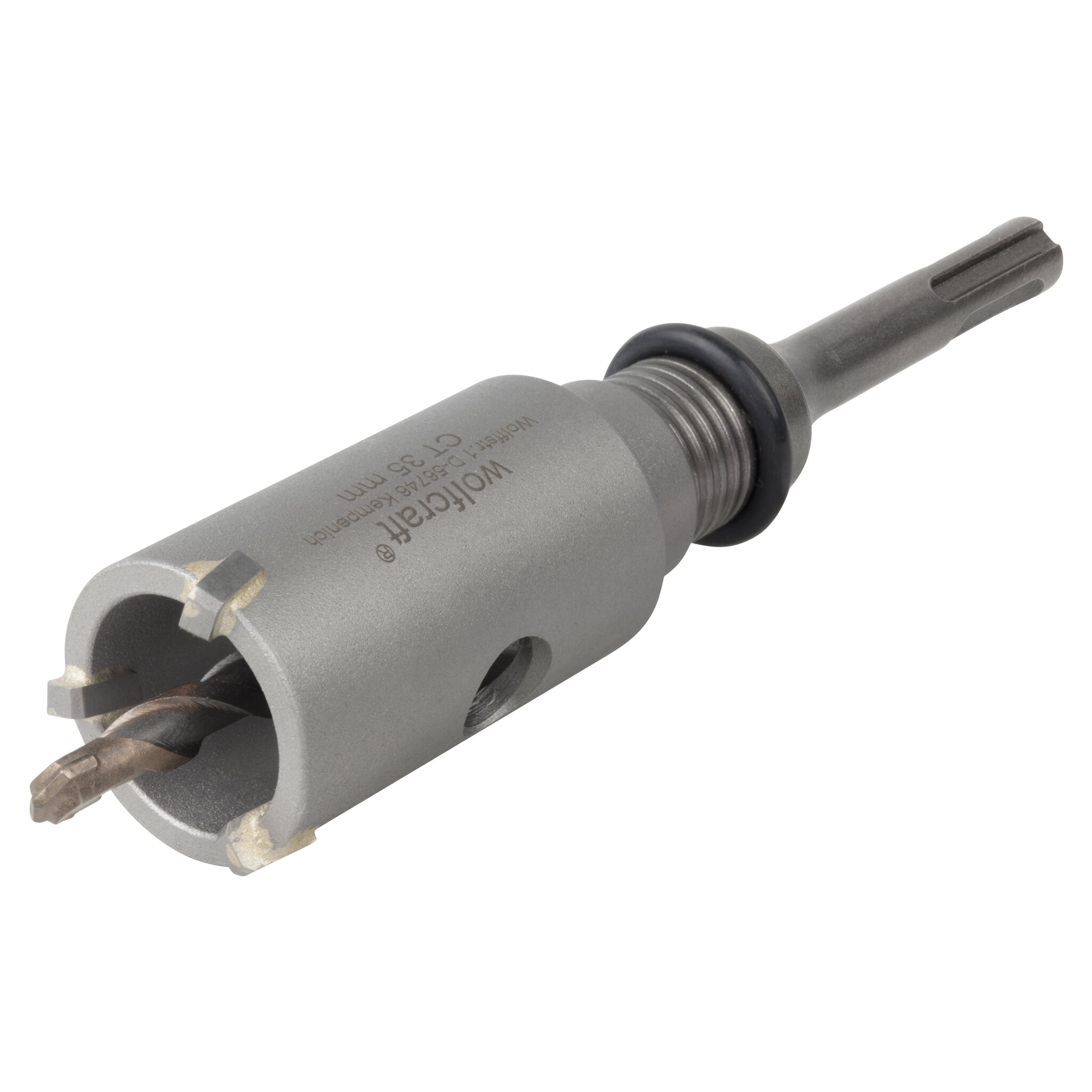 Corona de perforación con broca de carburo y adaptador SDS-Plus
