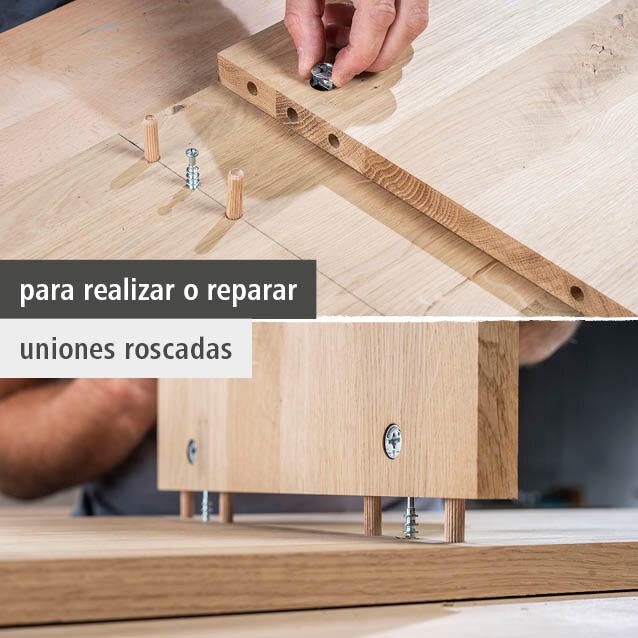 Uniones excéntricas para muebles