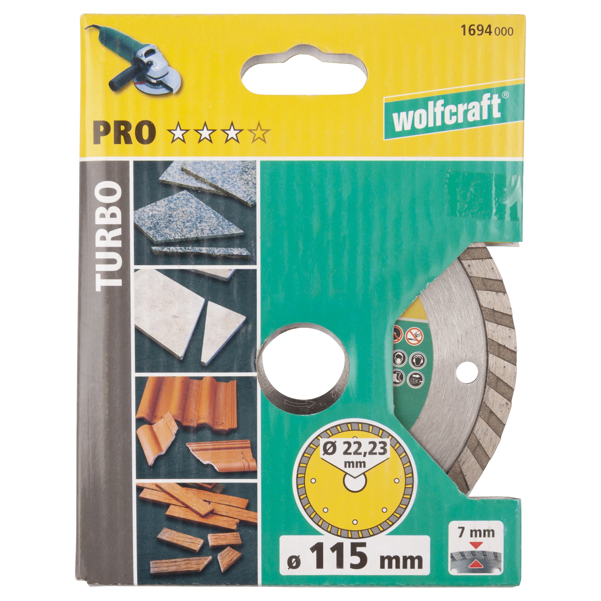 1 disco de corte de diamante Pro Turbo ø 115 mm
