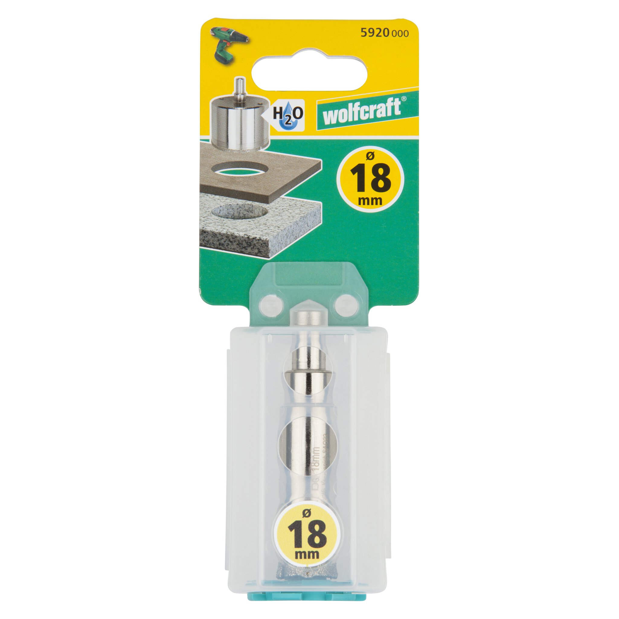 1 corona de perforación de diamante con vástago ø 18 mm