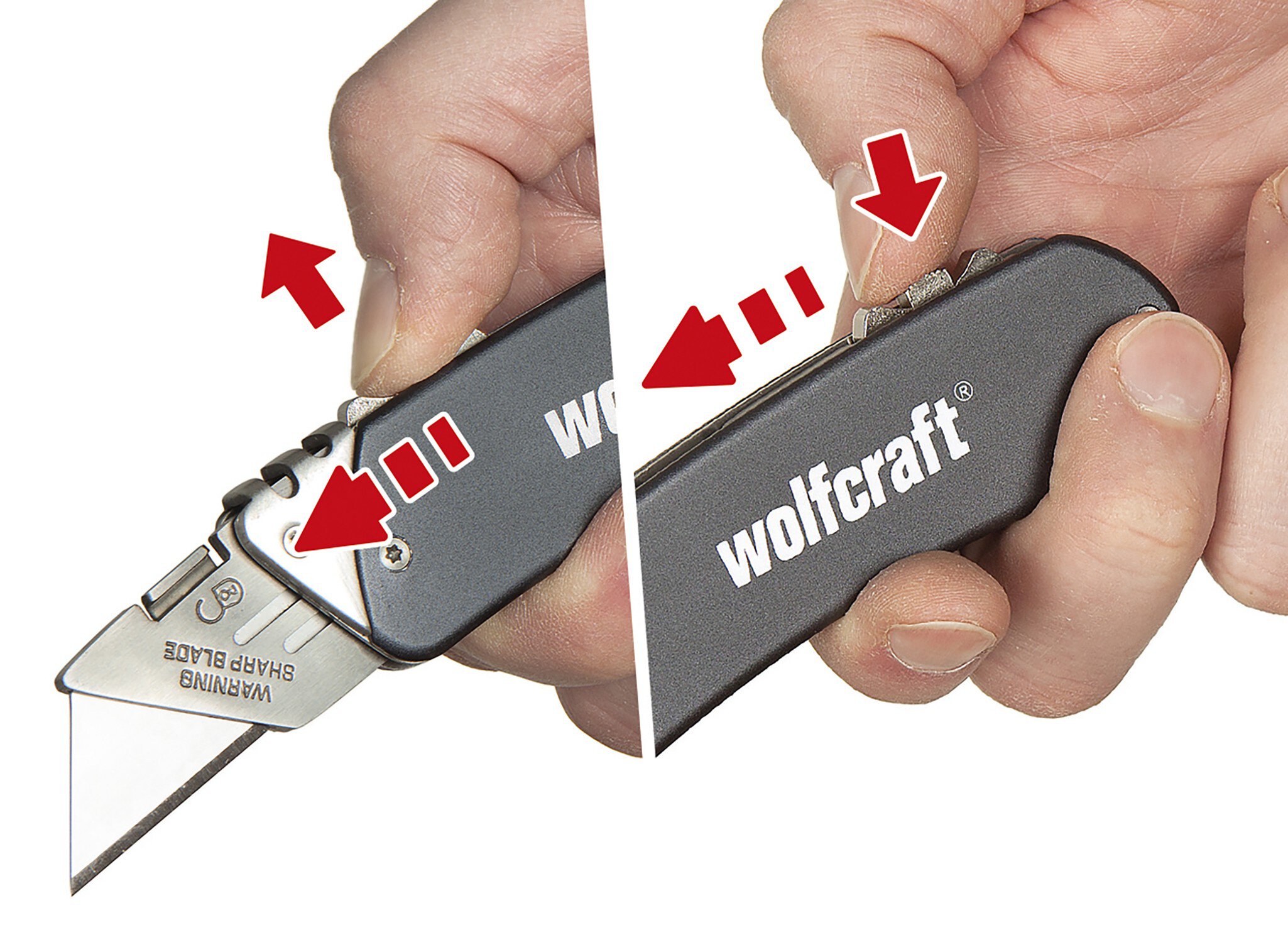 1 navaja de aluminio para ocio, cuchilla retráctil