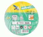 5 discos de lijar de fibra WS, grano 100 Ø 180 mm