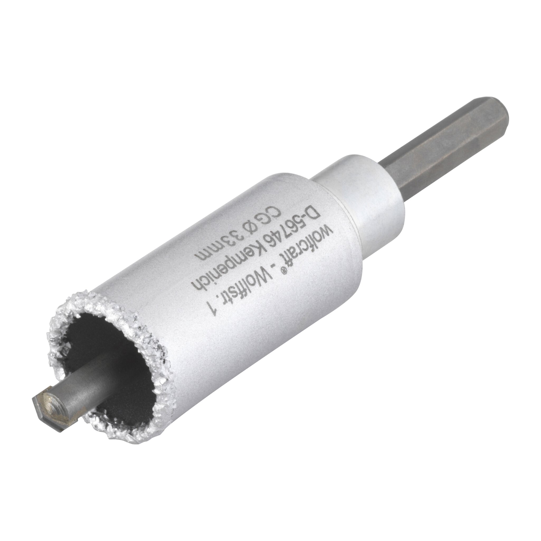 Corona de perforación recubierta de carburo de tungsteno, con adaptador