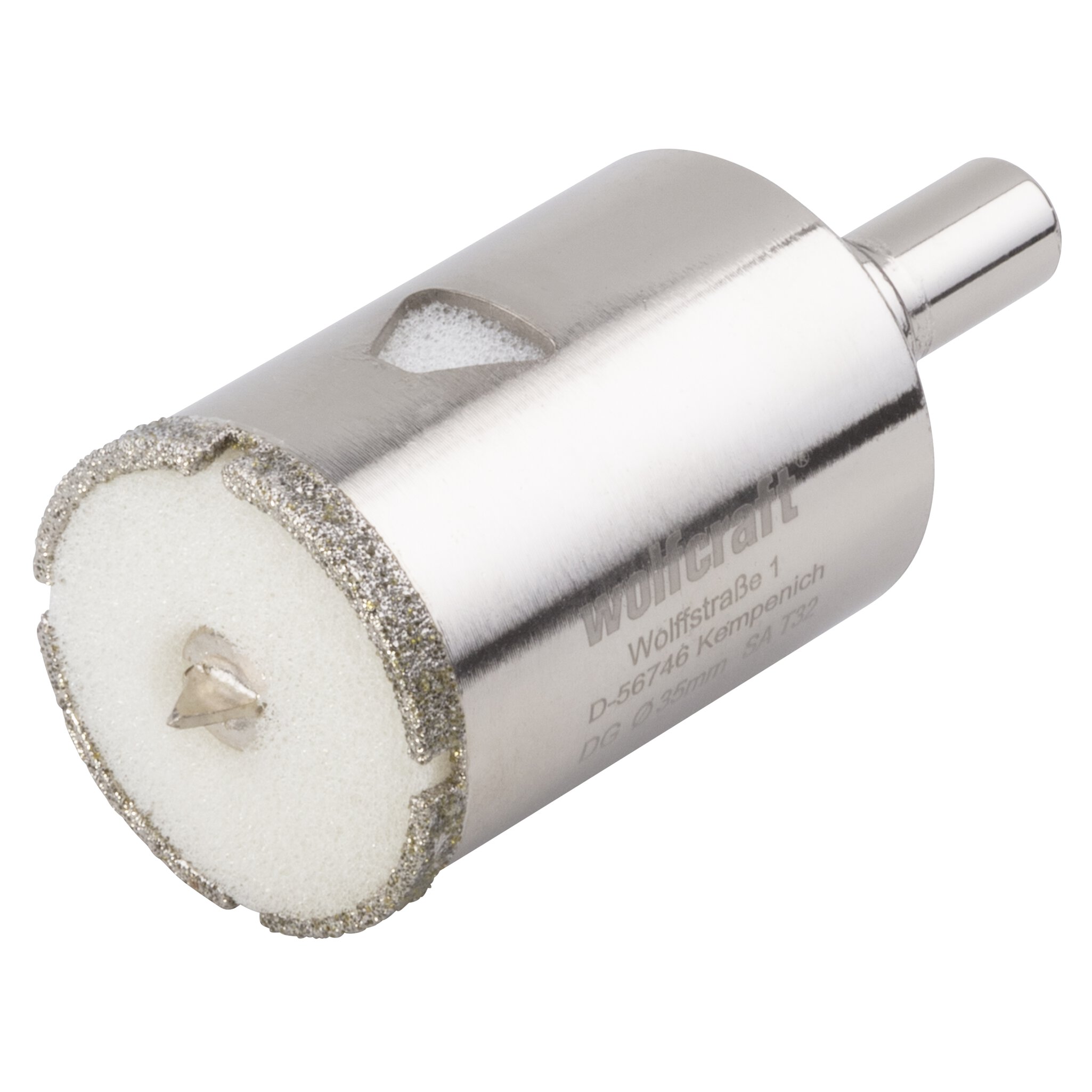 1 corona de perforación de diamante con vástago ø 35 mm