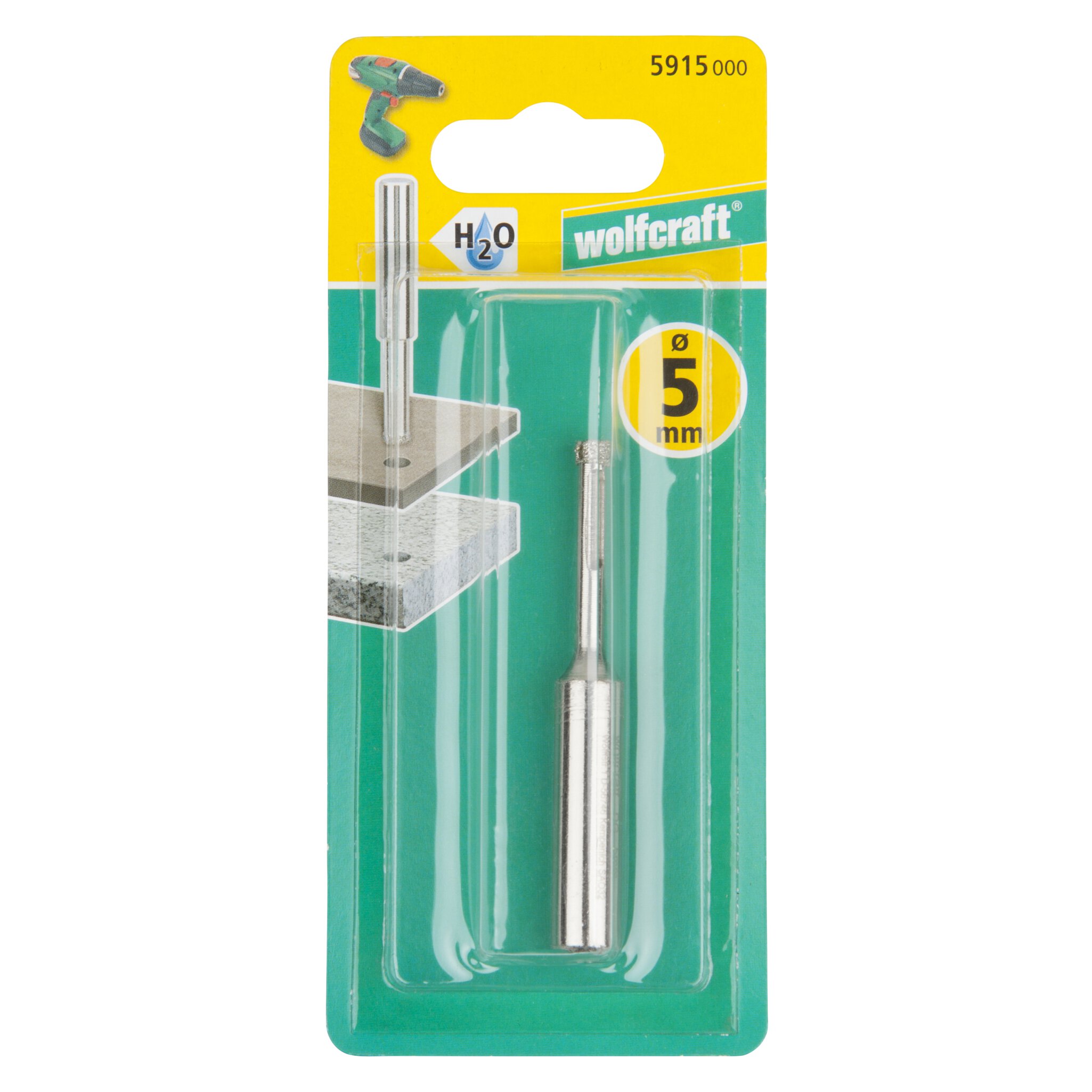 1 broca de perforación de diamante con vástago ø 5 mm
