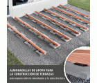 20 almohadillas de apoyo para la construcción de terrazas, 90x10x90 mm