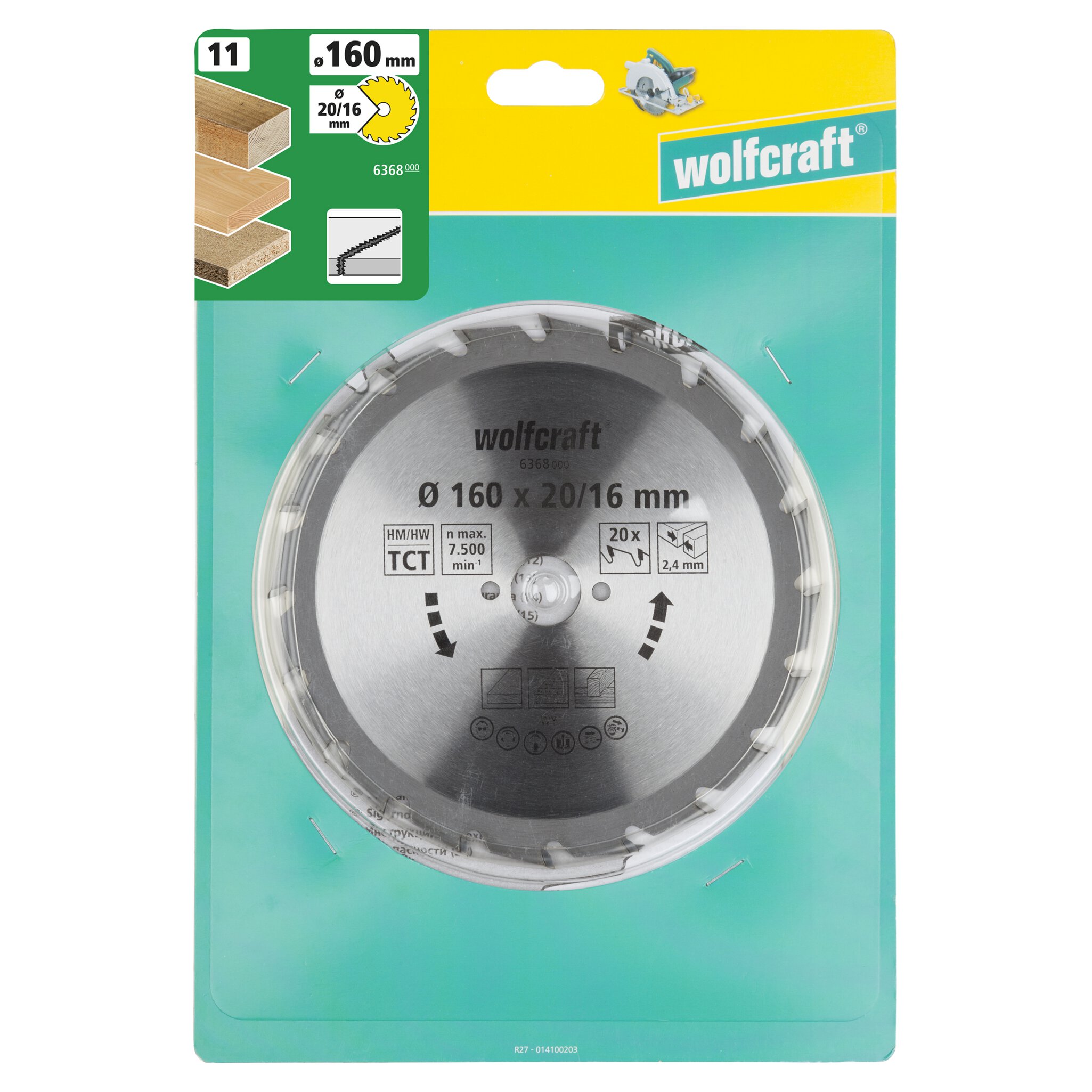 1 disco de sierra circular CT, 20 dientes ø160 mm