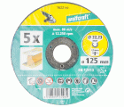 5 discos para cortar metales ø 125x2,5x22,2 mm