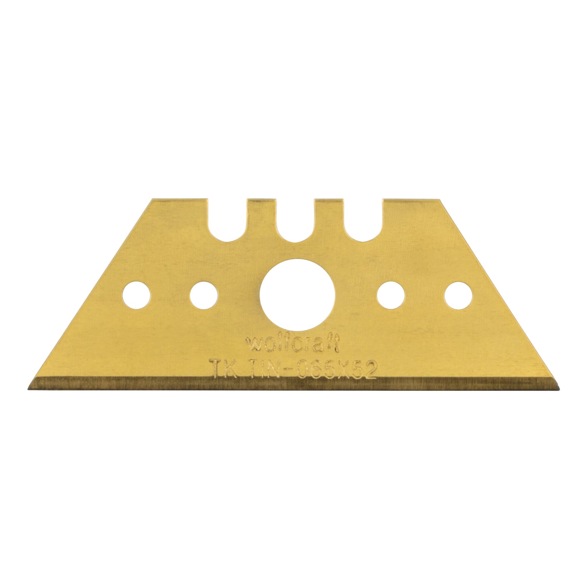 5 cuchillas trapezoidales profesionales TiN de 0,65 x 52 mm