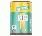 1 rollo de papel abrasivo adhesivo, grano 80, 4 m x 115 mm