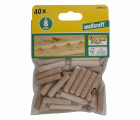 40 espigas corrugadas de haya de ø8x40mm