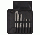 Juego de cinceles y brocas para hormigón, SDS-plus, 11 piezas, en bolsa enrollable
