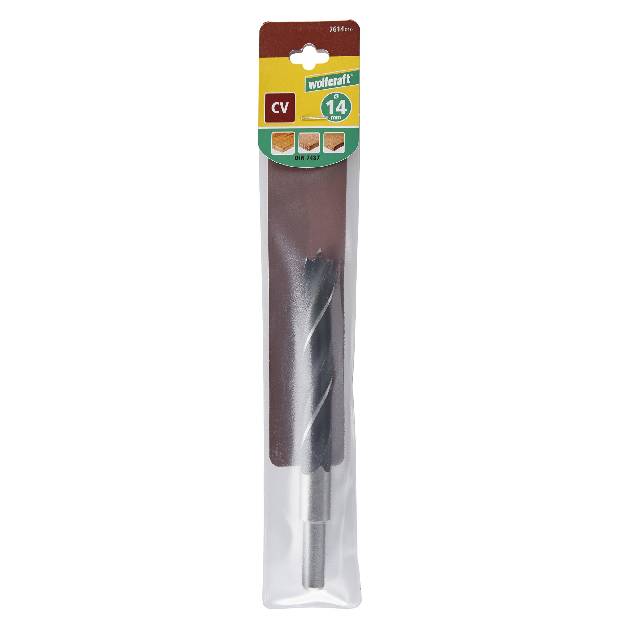 1 broca espiral para madera CV, Ø 14 x 151 mm